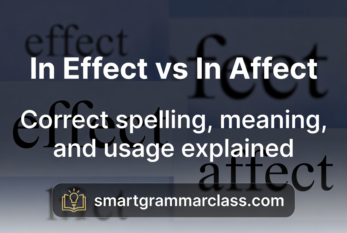 In Effect vs In Affect