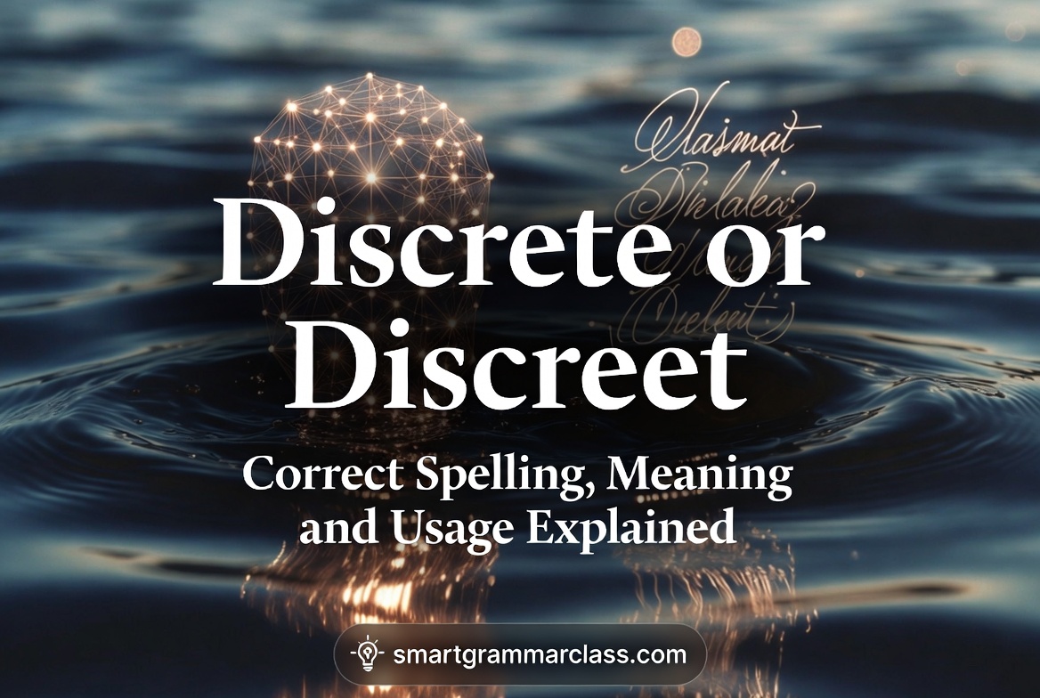 Discrete or Discreet