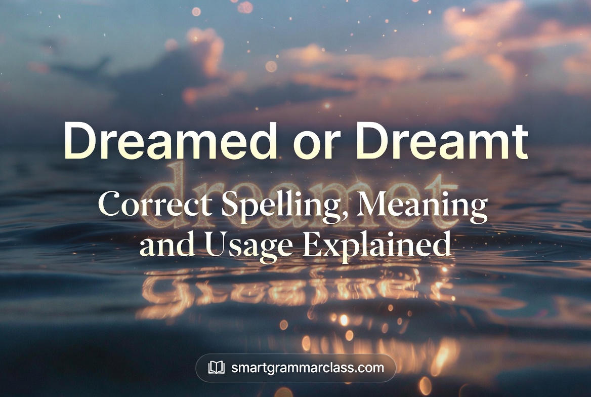 Dreamed or Dreamt