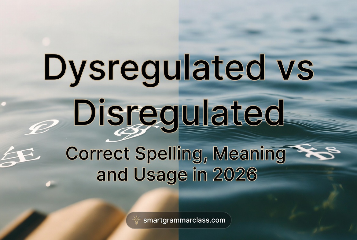 Dysregulated vs Disregulated