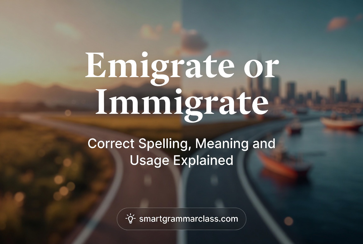 Emigrate or Immigrate