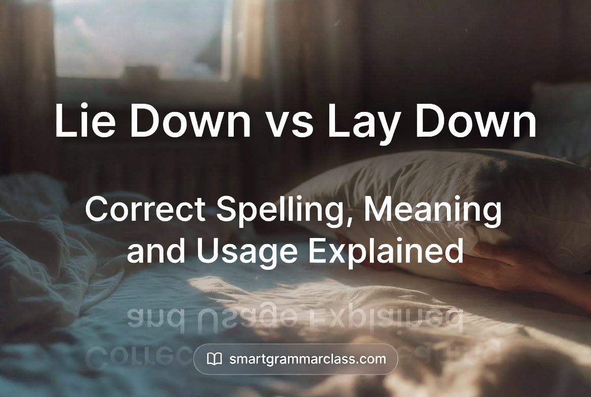 Lie Down vs Lay Down