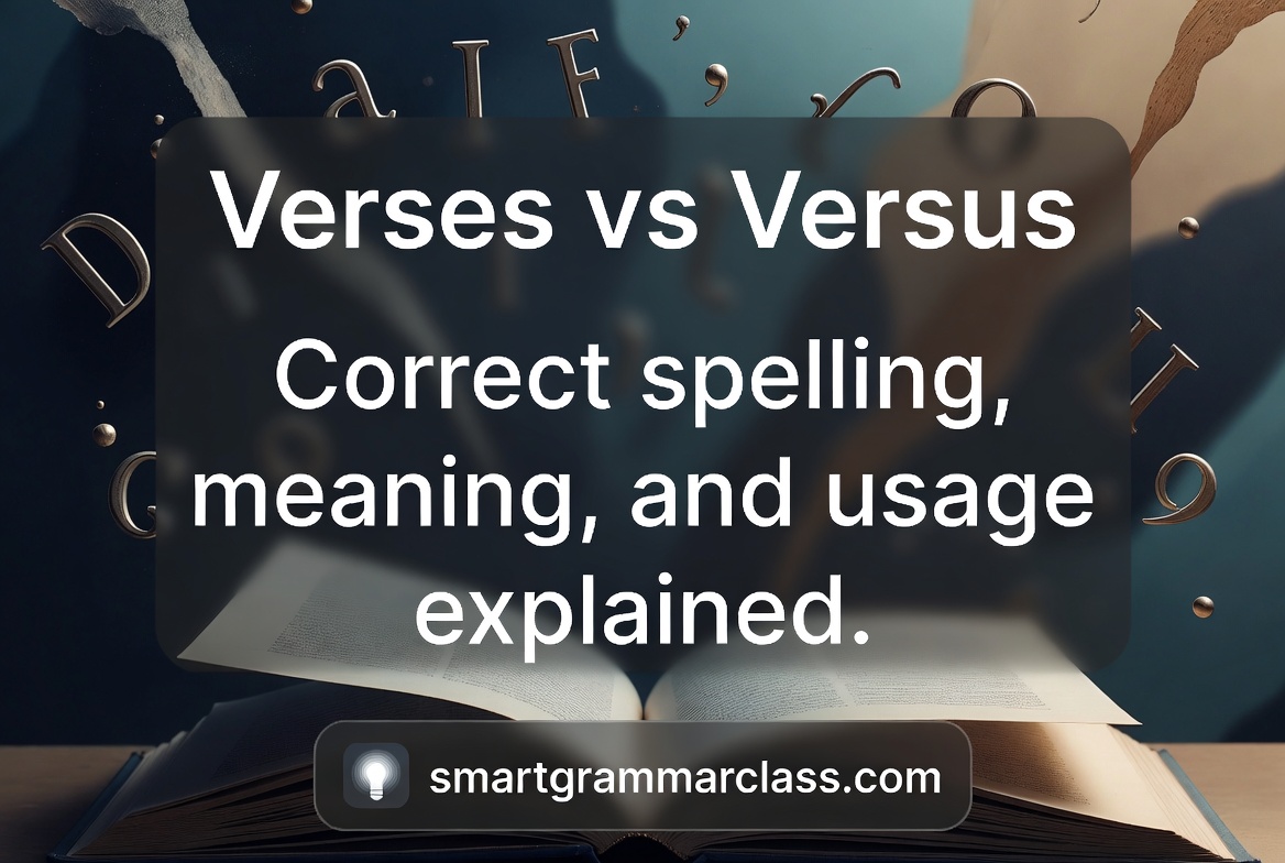 Verses vs Versus