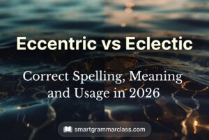 Eccentric vs Eclectic
