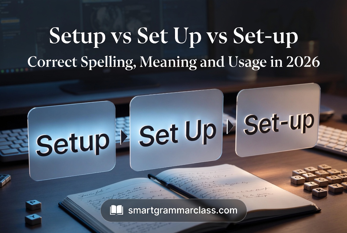 Setup vs Set Up vs Set-up